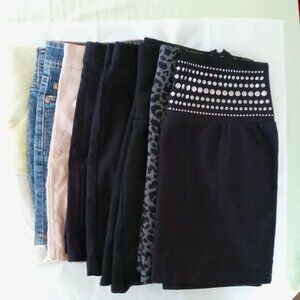 Lot Of Mini Skirts/Mini Skirts/Skirts/Denim Skirt/Animal Print Skirt/Black Skirt